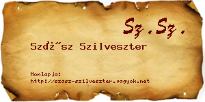 Szász Szilveszter névjegykártya