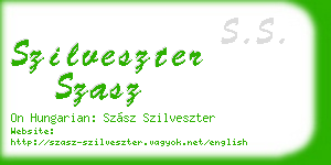 szilveszter szasz business card